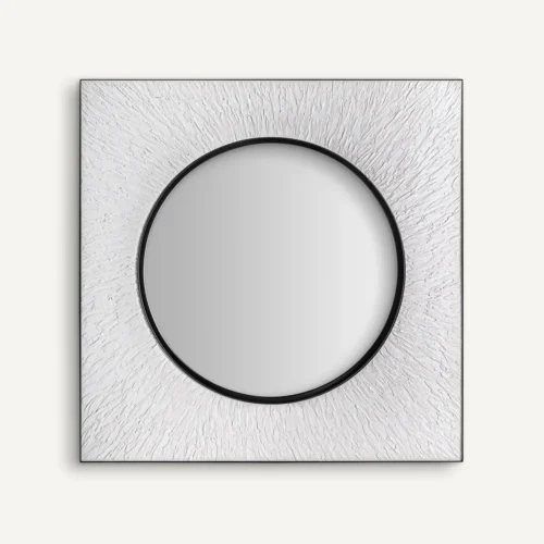 Miroir Hakim blanc et noir Vical Home