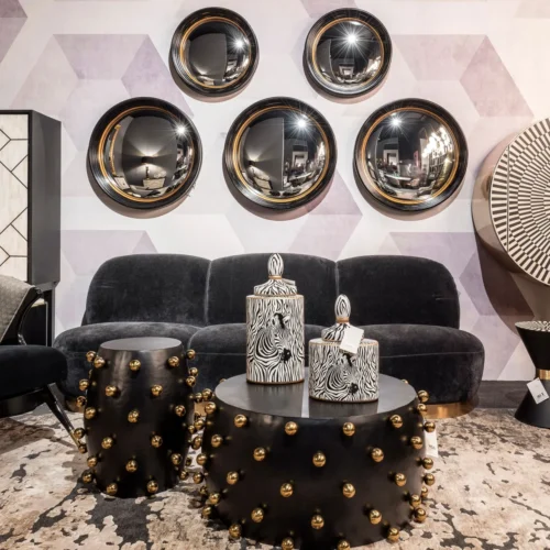 Miroir Haner noir et or Vical Home — vue 3