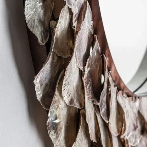 Miroir Inga acier ivoire et coquille d'huître Vical Home — vue 3