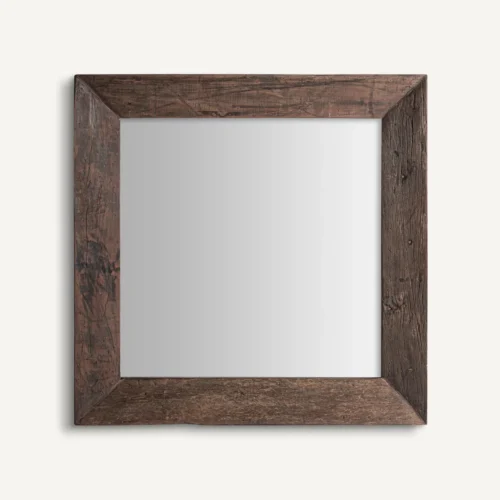 Miroir Klajhe bois de pin recyclé vieilli Vical Home