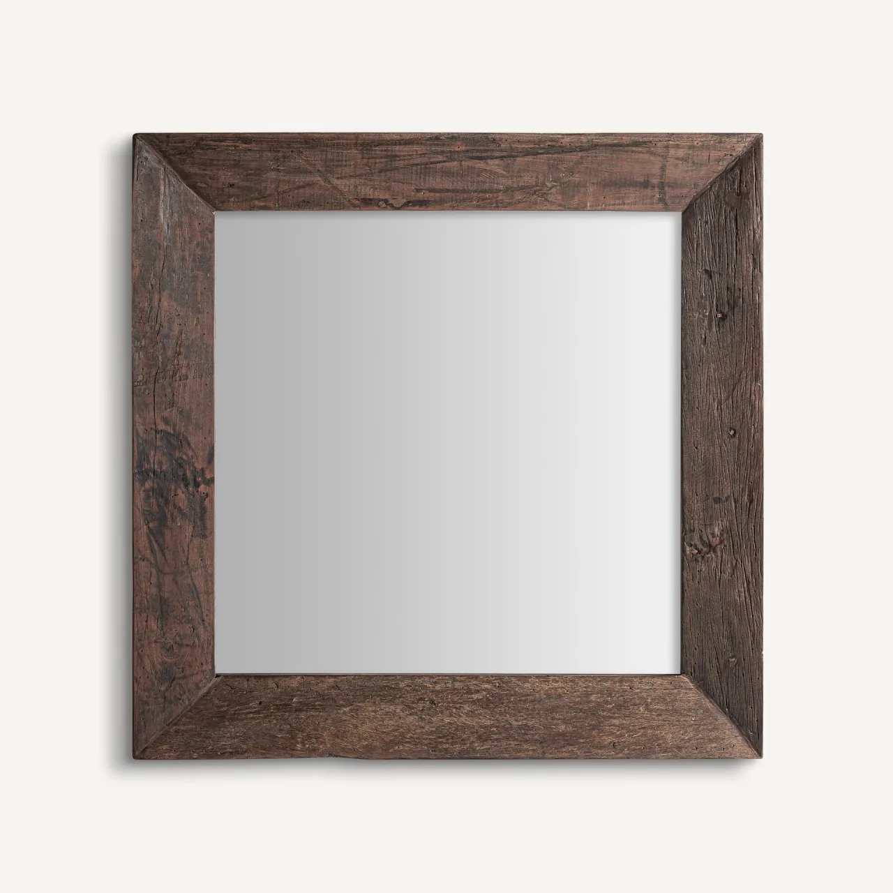 Miroir Klajhe bois de pin recyclé vieilli Vical Home