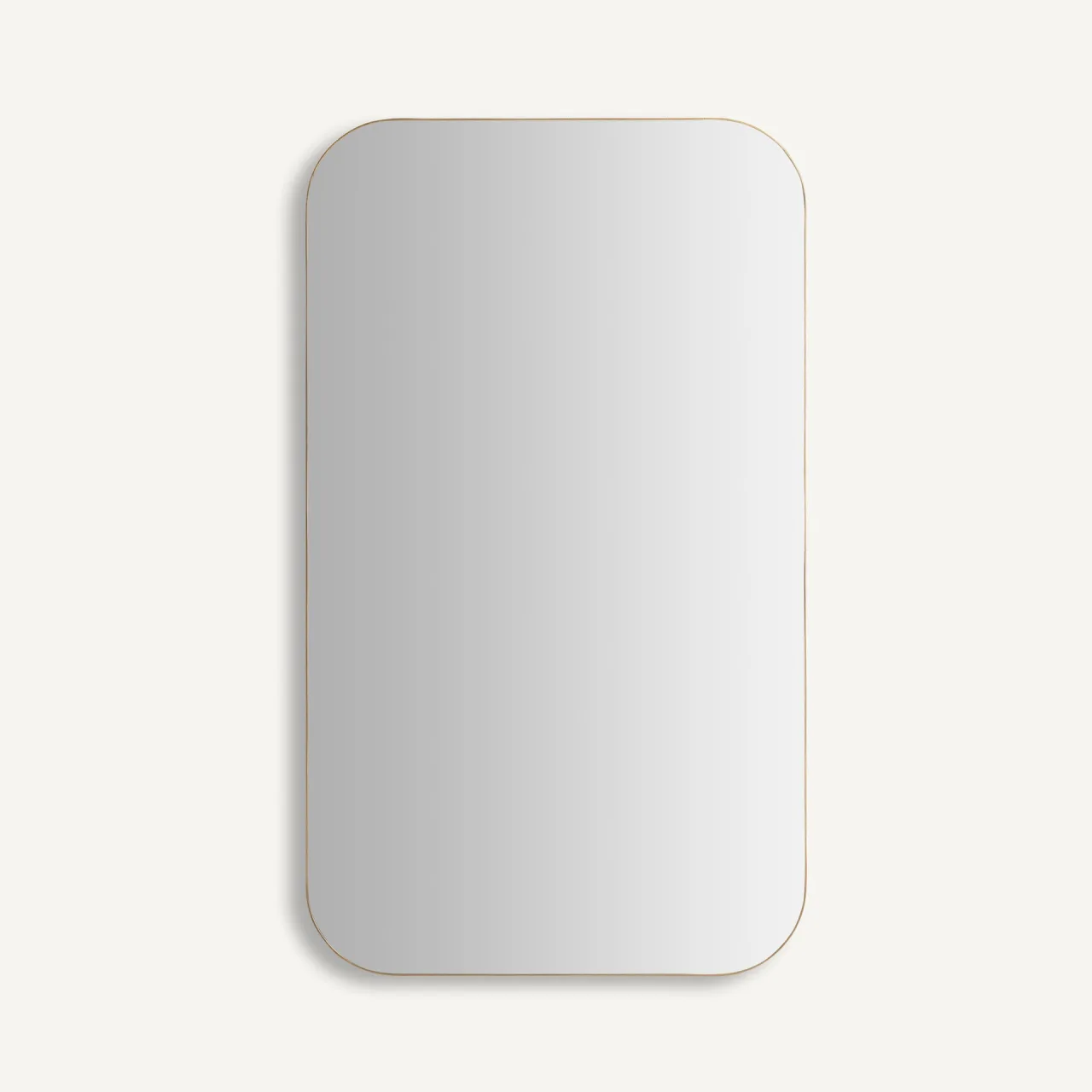 Miroir Leoben acier doré et bois marron Vical Home
