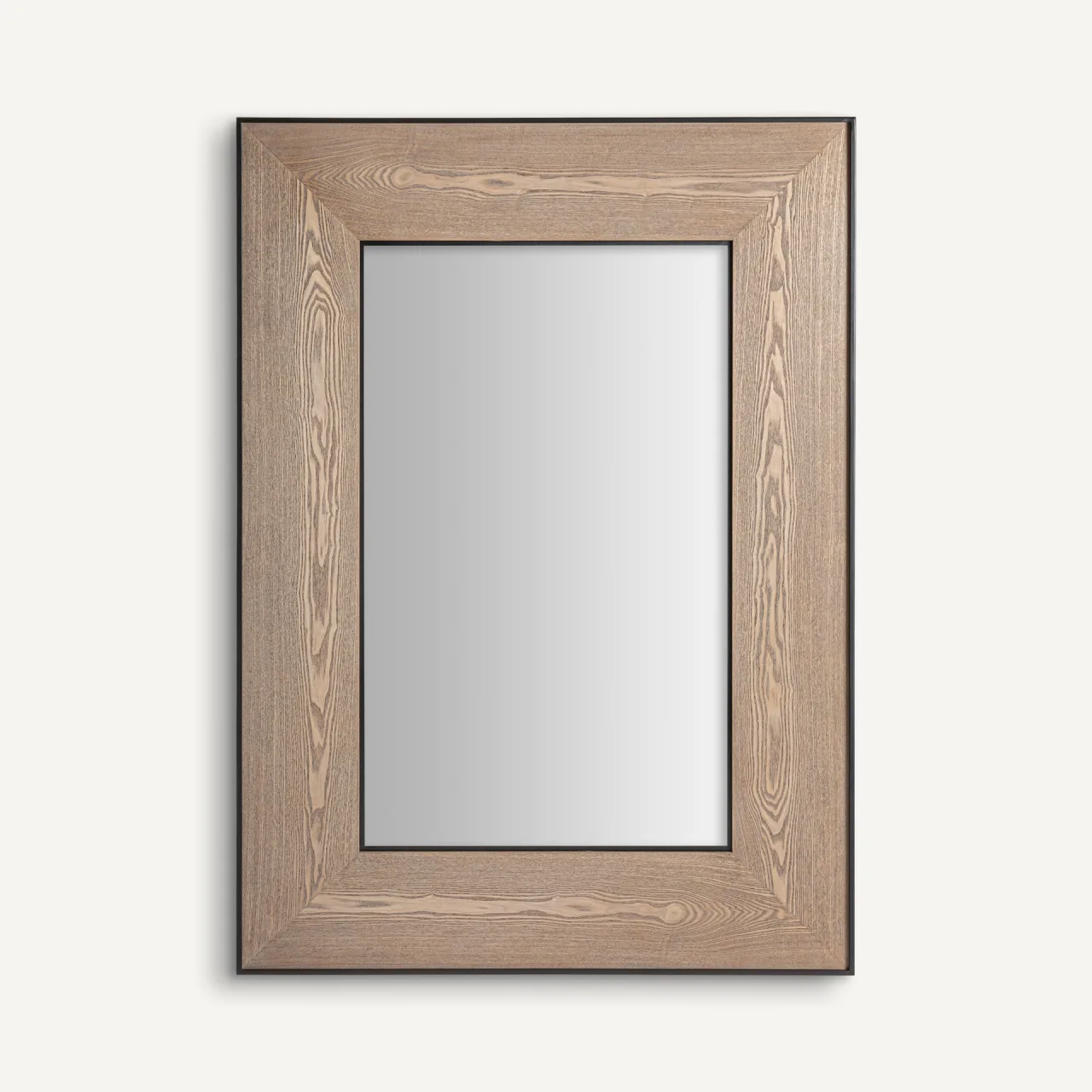 Miroir Lugano frêne et fer noir Vical Home