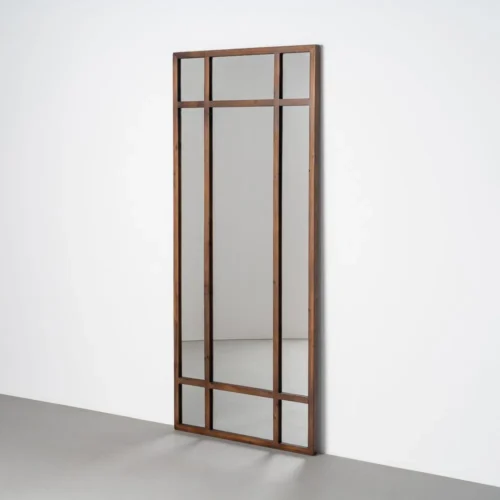 Miroir marron en bois de sapin Ixia 80 × 180 cm