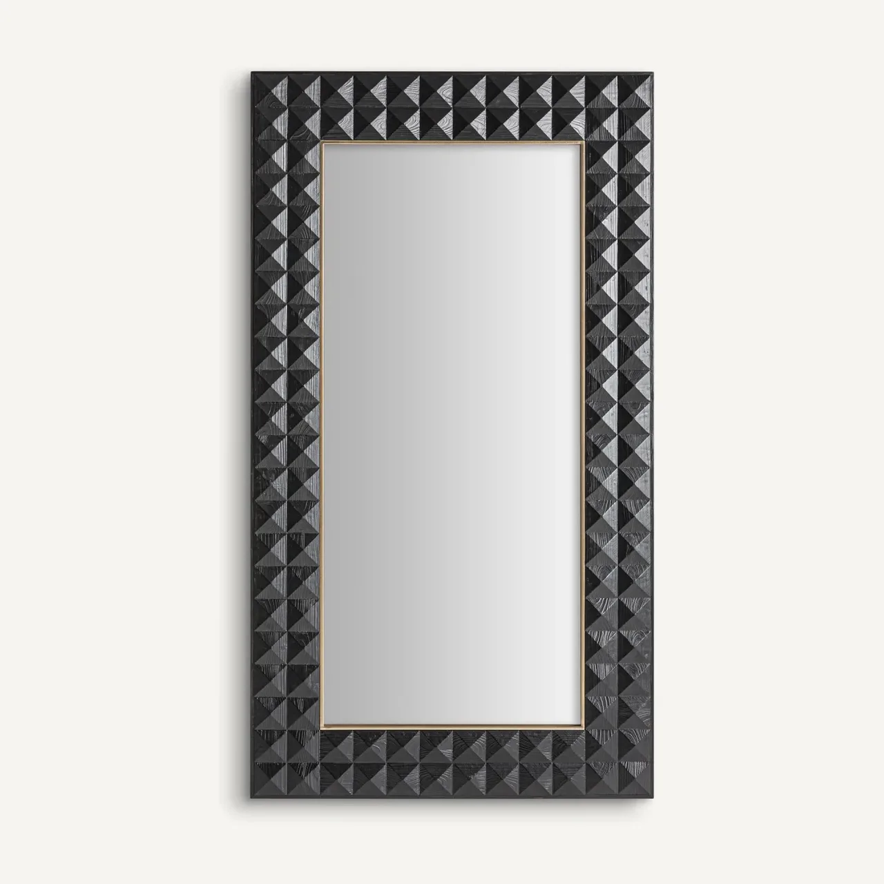 Miroir Morzine frêne noir et doré Vical Home