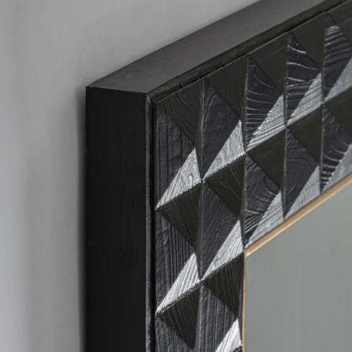 Miroir Morzine frêne noir et doré Vical Home — vue 2