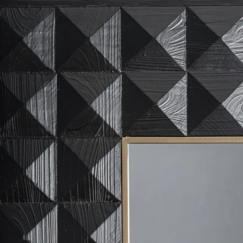 Miroir Morzine frêne noir et doré Vical Home — vue 3