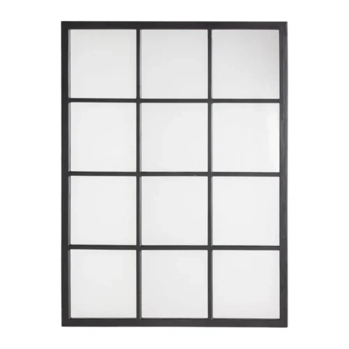 Miroir noir en bois de sapin Ixia 90 × 120 cm