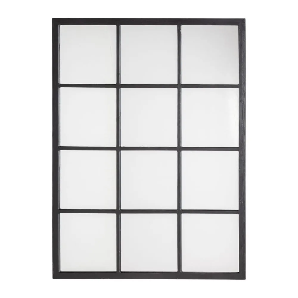 Miroir noir en bois de sapin Ixia 90 × 120 cm