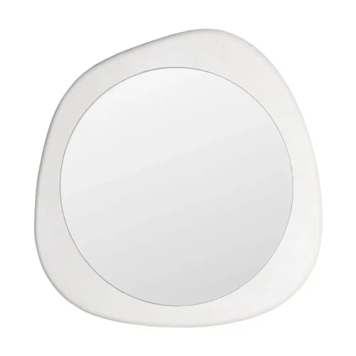Miroir organique blanc Ixia 98 × 98 cm