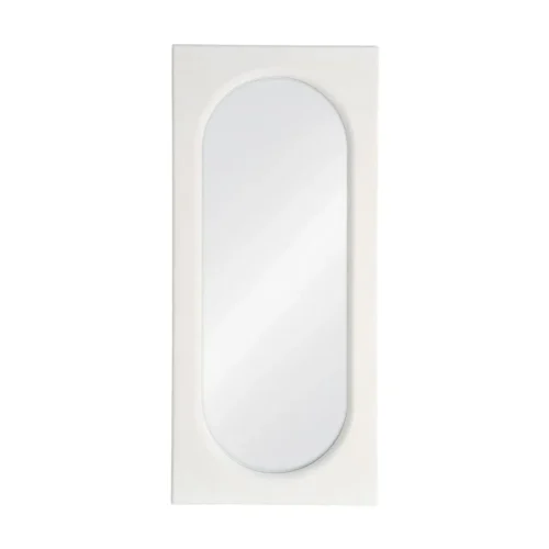 Miroir blanc granuleux à glace ovale Ixia 80 × 180 cm