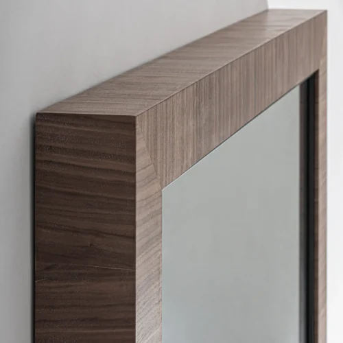 Miroir Rhein bois de noyer marron Vical Home — vue 2