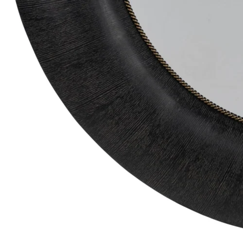 Miroir rond en bois de frêne noir Ixia 110 cm — vue 5