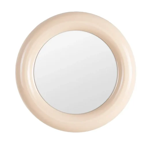 Miroir rond en métal beige Ixia 79 cm
