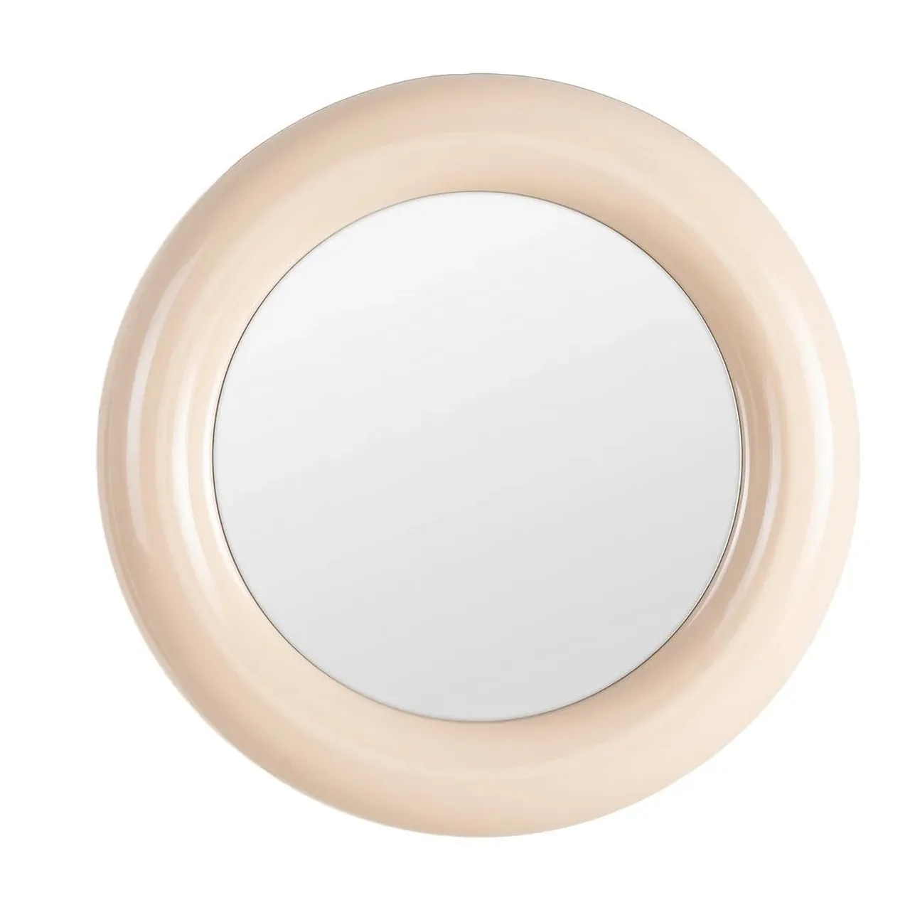 Miroir rond en métal beige Ixia 79 cm