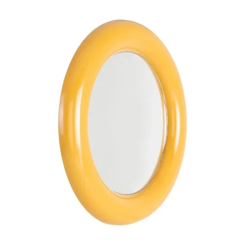 Miroir rond en métal moutarde Ixia 79 cm — vue 2