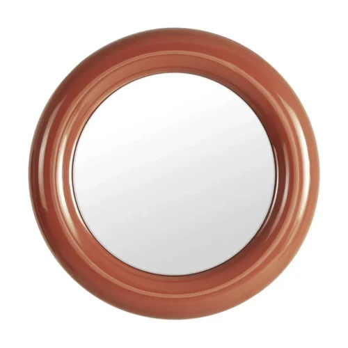Miroir rond en métal terre cuite Ixia 79 cm