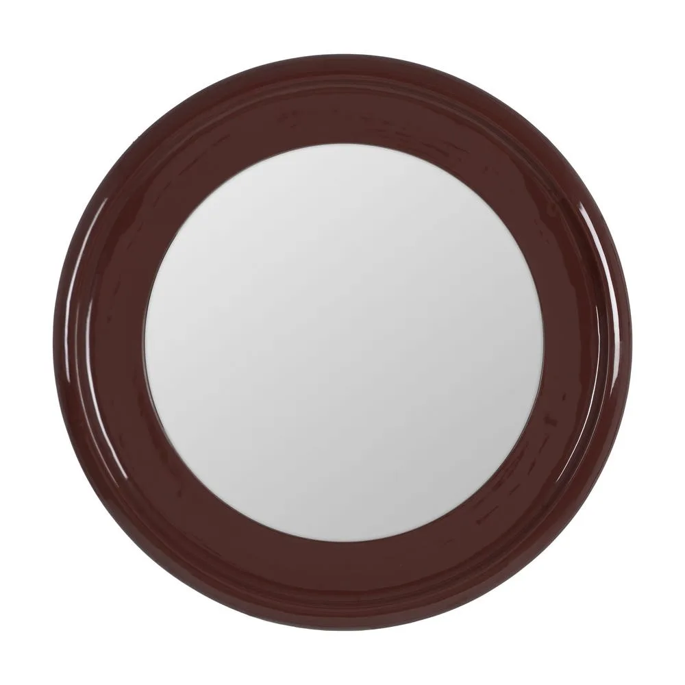 Miroir rond laqué grenat Ixia Ø 90 cm