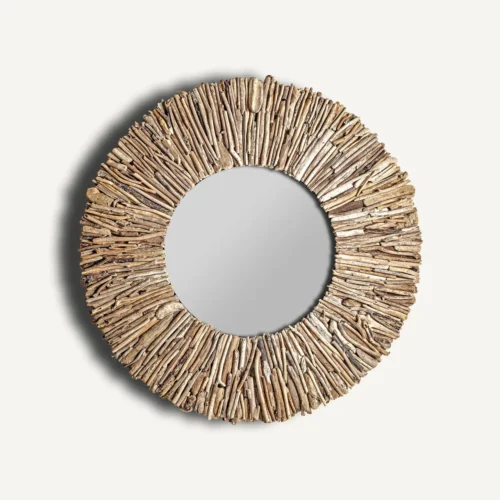 Vical Home Miroir Varverg rond bois tropical vieilli Vical Home