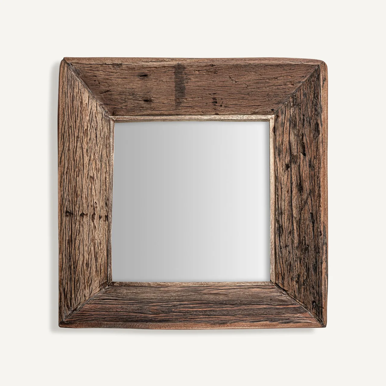 Miroir Walding bois récupéré et miroir vieilli Vical Home