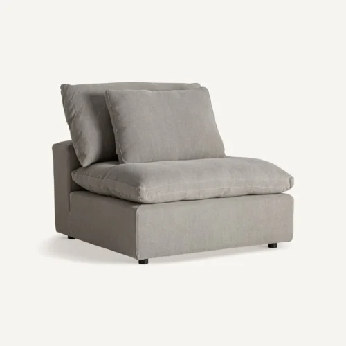 Module de canapé Benacy lin gris central Vical Home — vue 2
