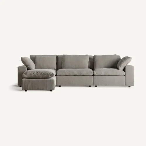 Module de canapé Benacy lin gris d'angle Vical Home — vue 6