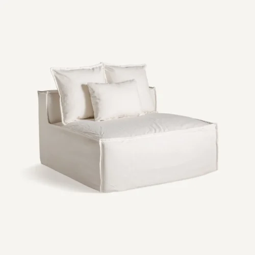 Module de canapé central Virolle blanc Vical Home — vue 2