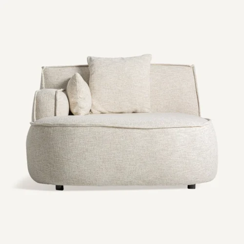 Module de canapé Shol d'angle beige et aluminium Vical Home