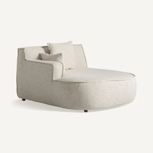 Module de canapé Shol d'angle beige et aluminium Vical Home — vue 2
