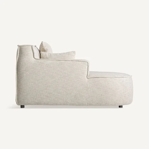 Module de canapé Shol d'angle beige et aluminium Vical Home — vue 3