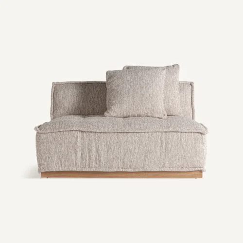 Module de canapé Vittel central beige chiné et pin Vical Home
