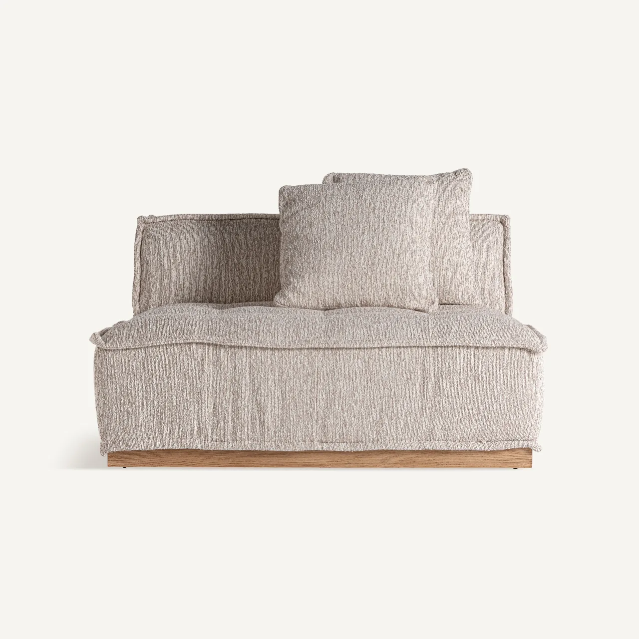 Module de canapé Vittel central beige chiné et pin Vical Home