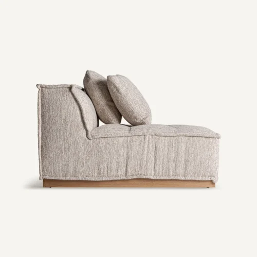 Module de canapé Vittel central beige chiné et pin Vical Home — vue 3