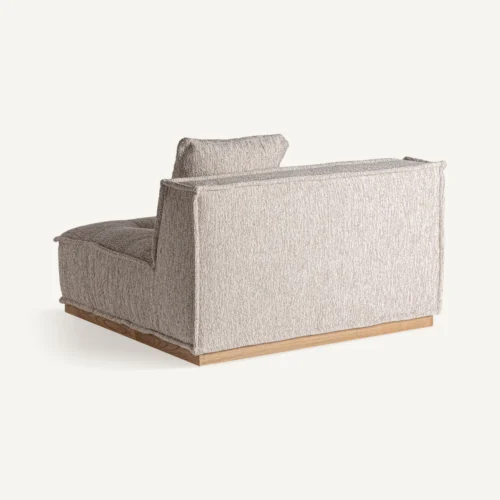 Module de canapé Vittel central beige chiné et pin Vical Home — vue 4