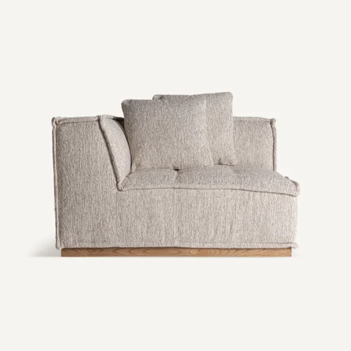 Module de canapé Vittel d'angle beige et pin naturel Vical Home