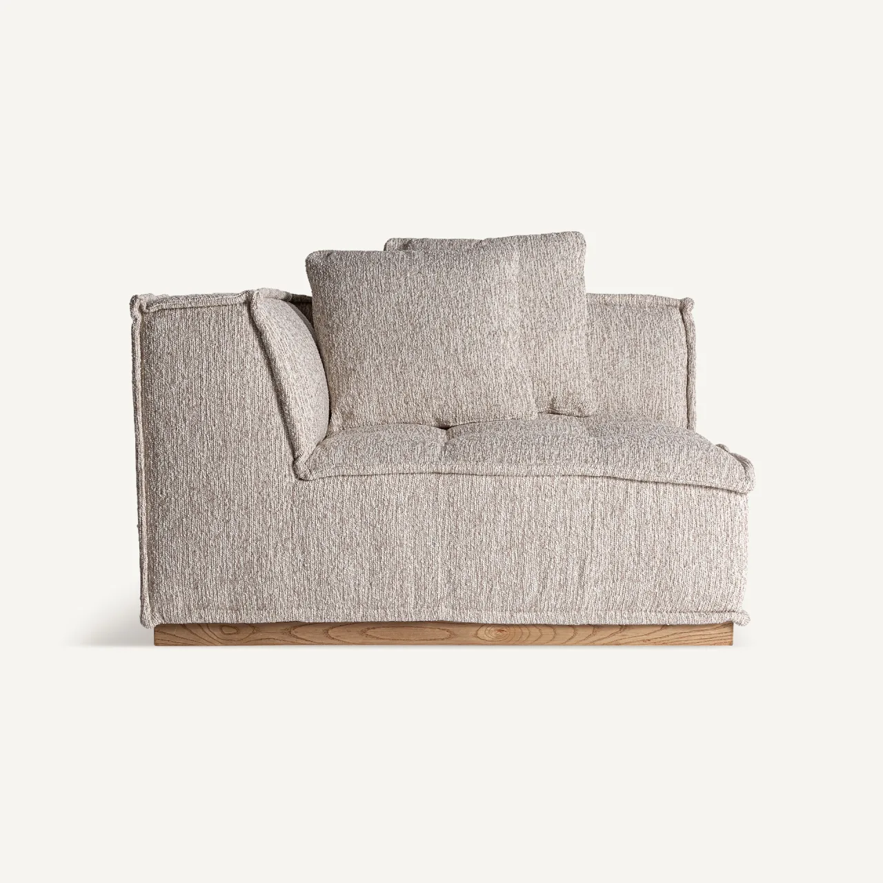 Module de canapé Vittel d'angle beige et pin naturel Vical Home