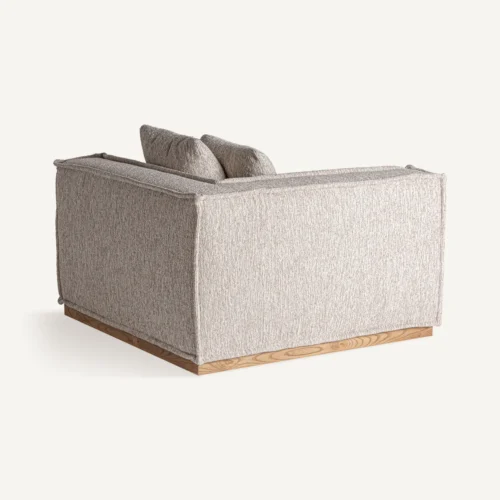 Module de canapé Vittel d'angle beige et pin naturel Vical Home — vue 4