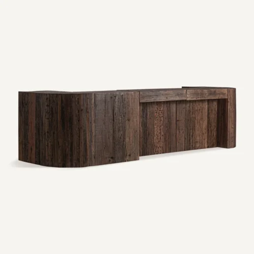 Module de comptoir de bar Landshut bois récupéré 108 cm Vical Home — vue 5