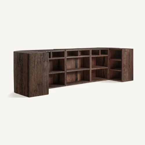 Module de comptoir de bar Landshut bois récupéré compact 60 cm Vical Home — vue 6