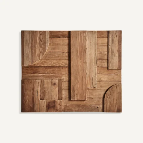 Panneau décoratif Crissey bois de pin recyclé brun Vical Home