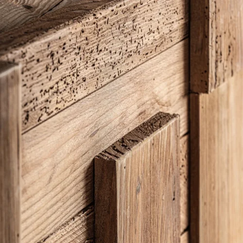 Panneau décoratif Crissey bois de pin recyclé brun Vical Home — vue 4