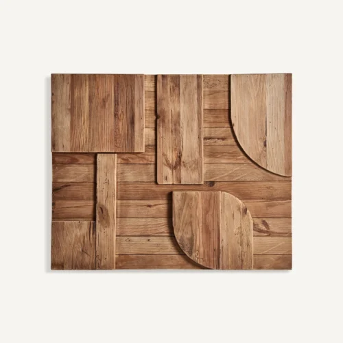 Panneau décoratif Crissey pin recyclé marron 98 x 80 Vical Home