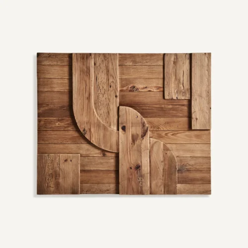 Panneau décoratif Crissey pin recyclé marron 98 x 80 x 5 Vical Home