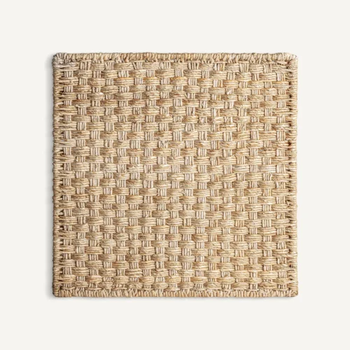 Panneau décoratif Jealh fibre naturelle marron et fer lot de 4 Vical Home