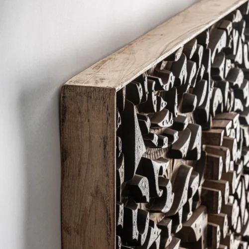 Panneau décoratif Kissey bois de manguier sculpté Vical Home — vue 6
