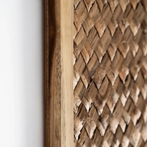 Panneau décoratif Mason fibre naturelle marron Vical Home — vue 4