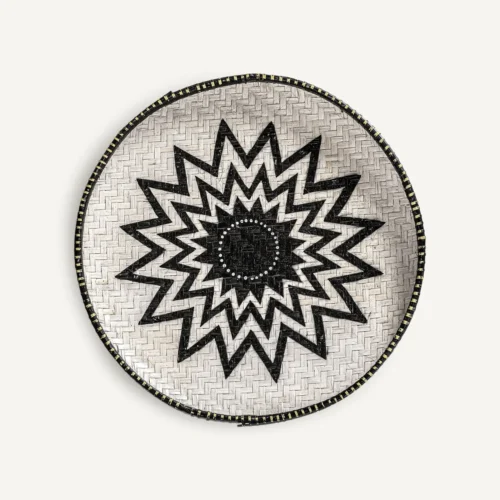 Panneau décoratif Milosh bambou noir et blanc ensemble de 3 Vical Home — vue 2