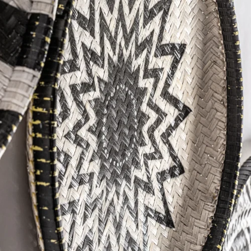 Panneau décoratif Milosh bambou noir et blanc ensemble de 3 Vical Home — vue 5