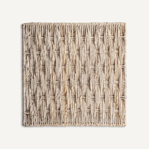Panneau décoratif Naim fibre de bananier sable lot de 4 Vical Home