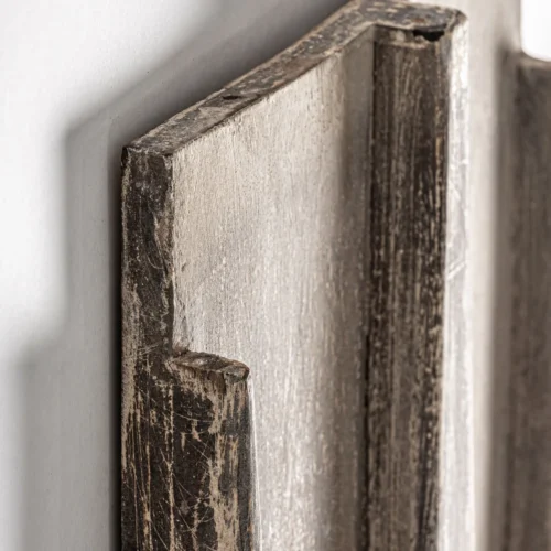 Panneau décoratif Peylon géométrique bois de suar gris vieilli Vical Home — vue 4